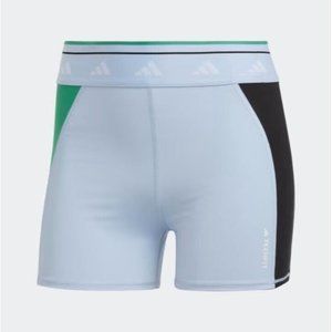 Adidas HS3325 TECHFIT COLORBLOCK 3-INCH SHORT LEGGINGS Dawn Blue